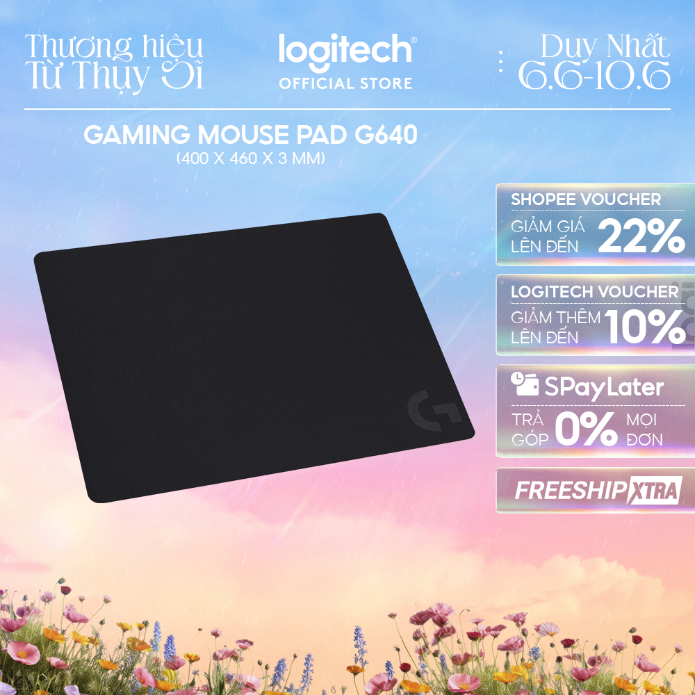Bàn di chuột chơi gaming Logitech G640 - Bề mặt vải, ma sát tốt, chống trượt
