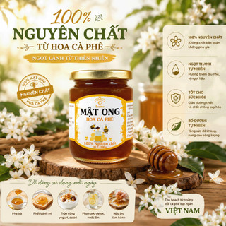 Mật Ong Nguyên Chất Hoa Cà Phê Beemo – Mật Ong Tự Nhiên, Nguyên Chất 100%, Dùng Uống & Làm Đẹp