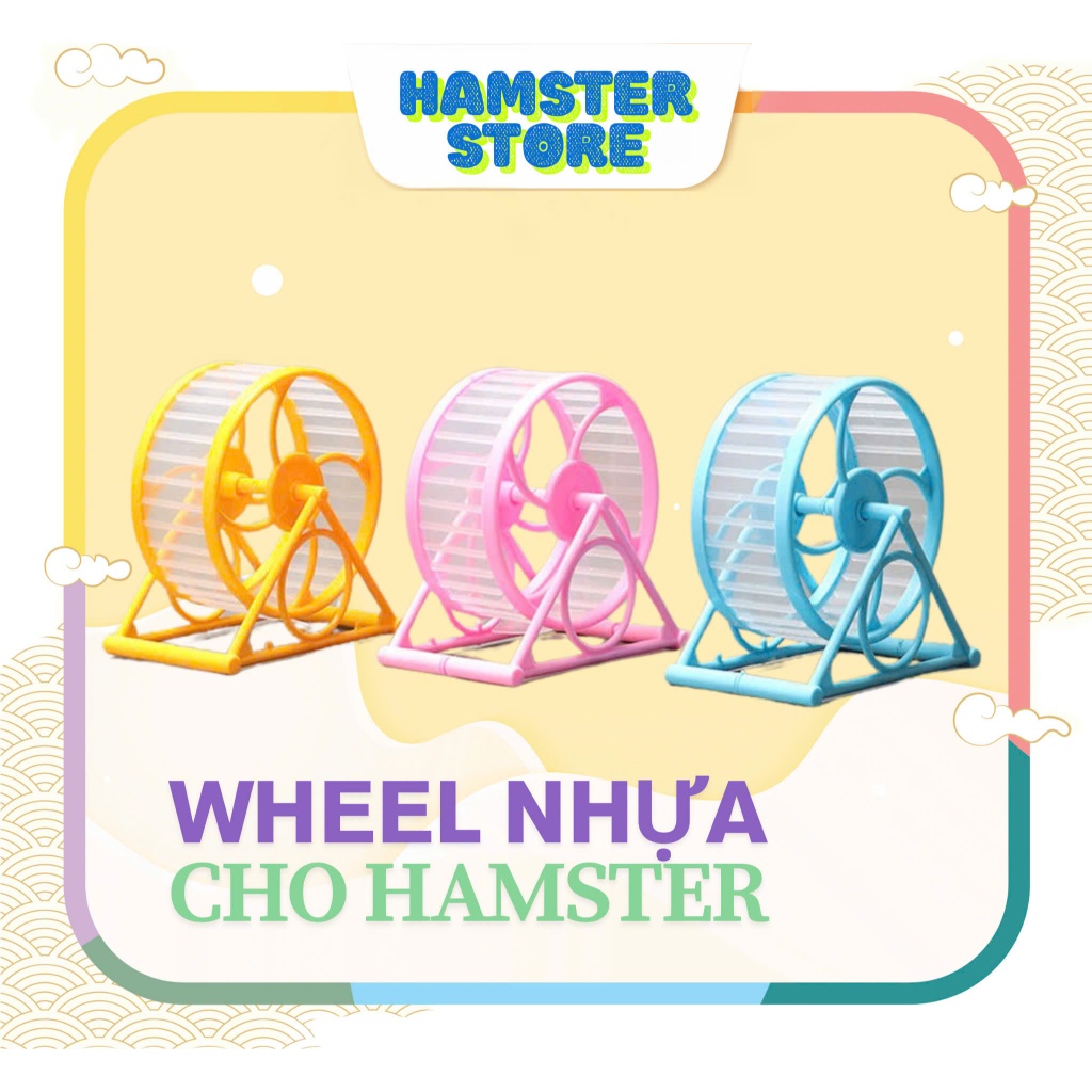 (LOẠI 1) Wheel Chạy Nhựa 12cm - 16cm Cho Hamster, Bear, Sóc Bay Úc, Chuột Kiểng Mini
