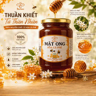 Mật Ong Nguyên Chất Hoa Cà Phê Beemo – Mật Ong Tự Nhiên, Nguyên Chất 100%, Dùng Uống & Làm Đẹp