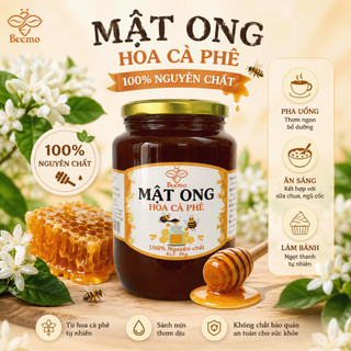 Mật Ong Nguyên Chất Hoa Cà Phê Beemo – Mật Ong Tự Nhiên, Nguyên Chất 100%, Dùng Uống & Làm Đẹp