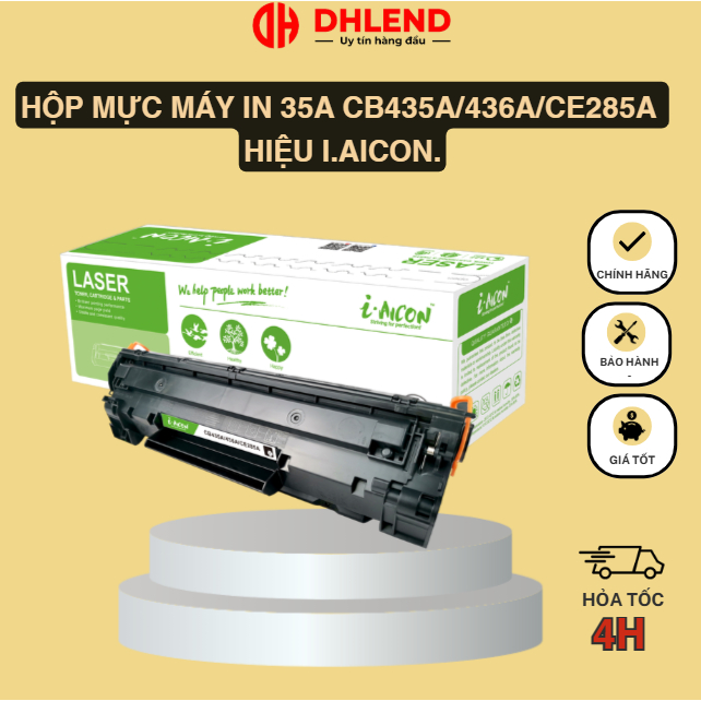 Hộp mực máy in CB435A/436A/CE285A hiệu i.Aicon