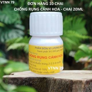 10 CHAI CHỐNG RỤNG CÁNH HOA CHAI 20ML. CÔNG NGHỆ ĐẠI HỌC CẦN THƠ