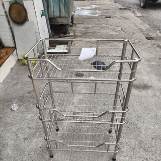 Kệ inox 3 tầng ( size 30x50x75cm)