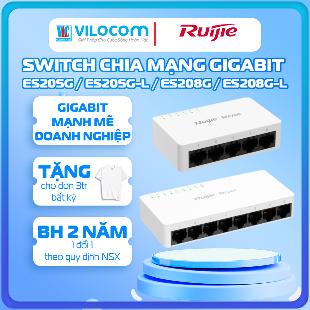 Thiết bị mạng HUB -SWITCH 8 Cổng Ruijie RG-ES08G ES05G-L ES08G-L