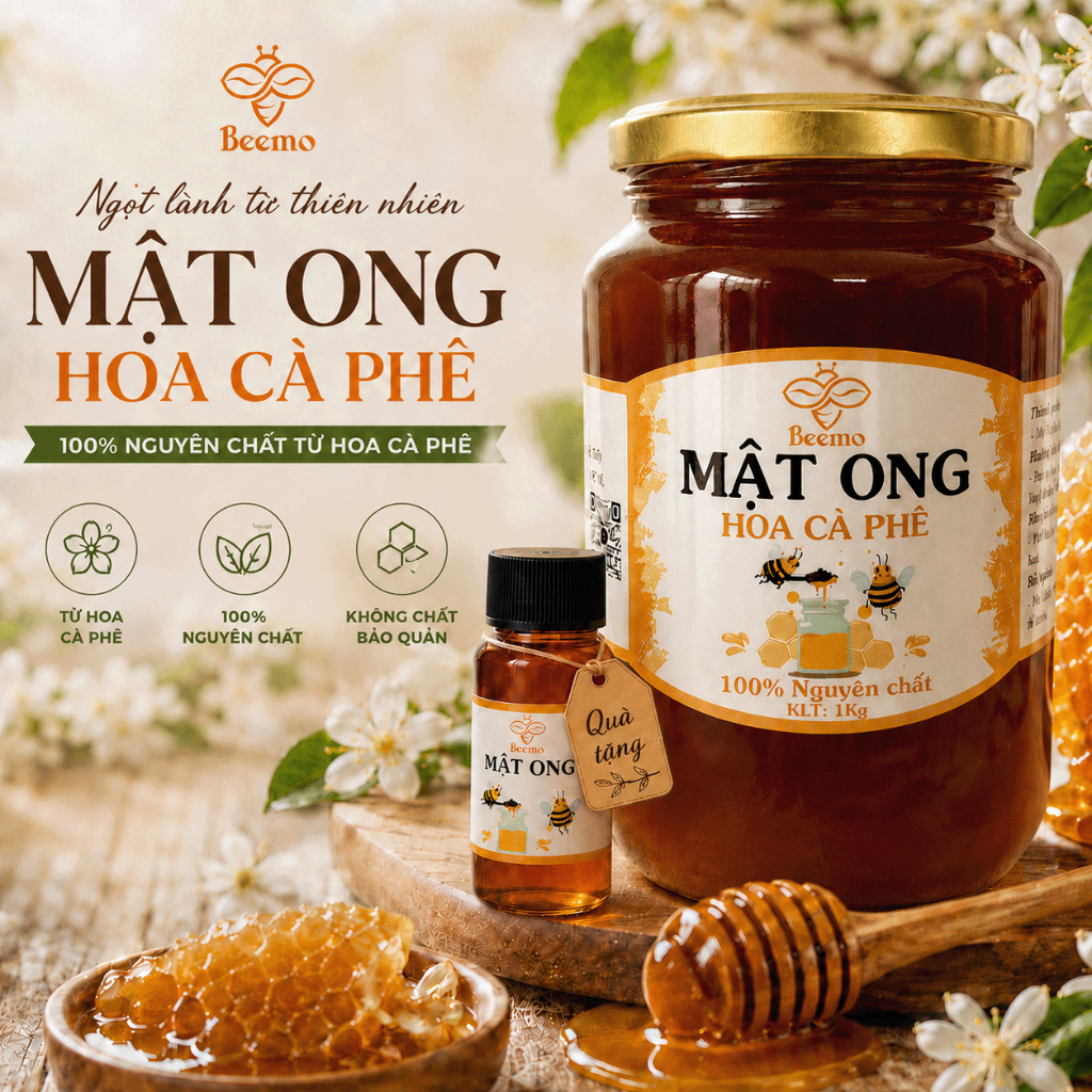 Mật Ong Nguyên Chất Hoa Cà Phê Beemo – Mật Ong Tự Nhiên 100% Nguyên Chất