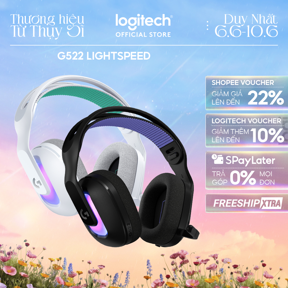 Tai nghe Gaming không dây Logitech G522 LIGHTSPEED - LIGHTSYNC RGB, Kết nối 3 chế độ