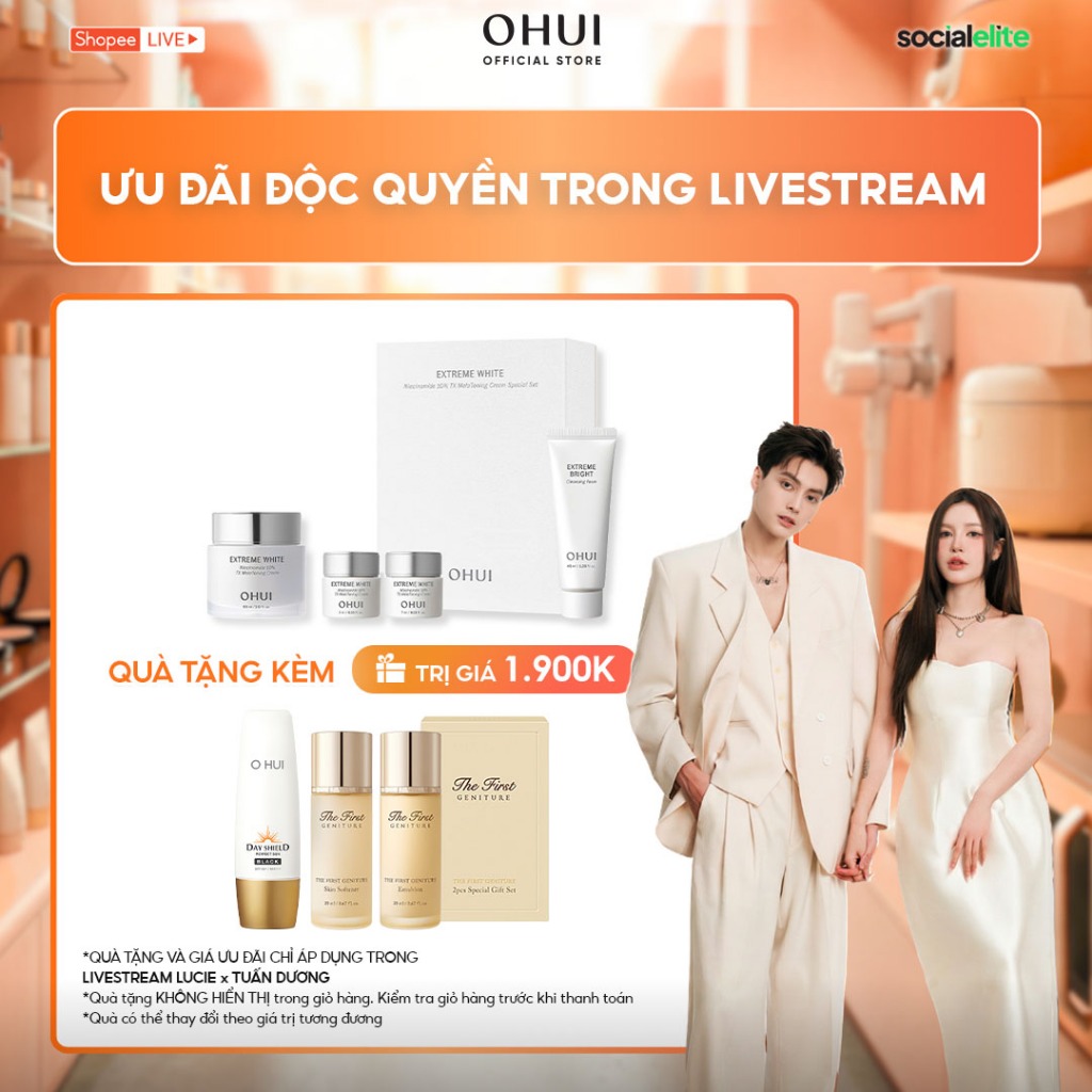 [KOL x OHUI] OHUI EXTREME WHITE MelaToning Cream Special Set