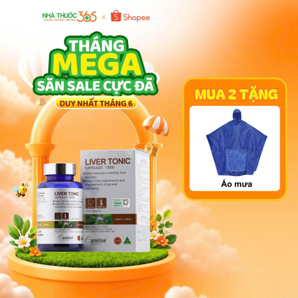 Viên Uống Bổ Gan, Bảo Vệ Cải Thiện Chức Năng Gan Careline Liver Tonic 60 Viên