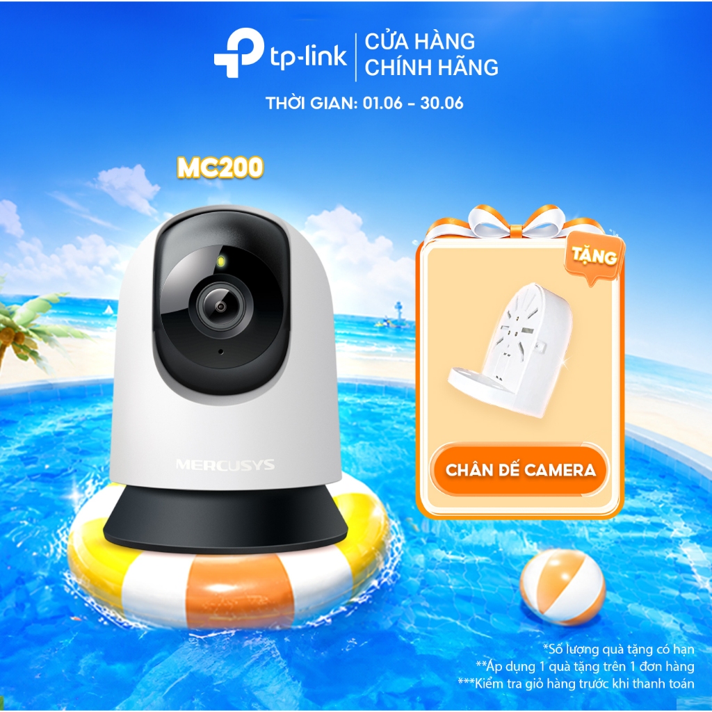 Camera Wi-Fi An Ninh Trong Nhà Mercusys MC200 (2MP) / MC210 (3MP) Hình Ảnh Sắc Nét, Hồng Ngoại Đêm