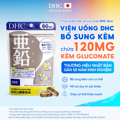 [Live] Viên uống DHC Kẽm Zinc (60 Ngày) - Thực phẩm bảo vệ sức khoẻ DHC ZinC