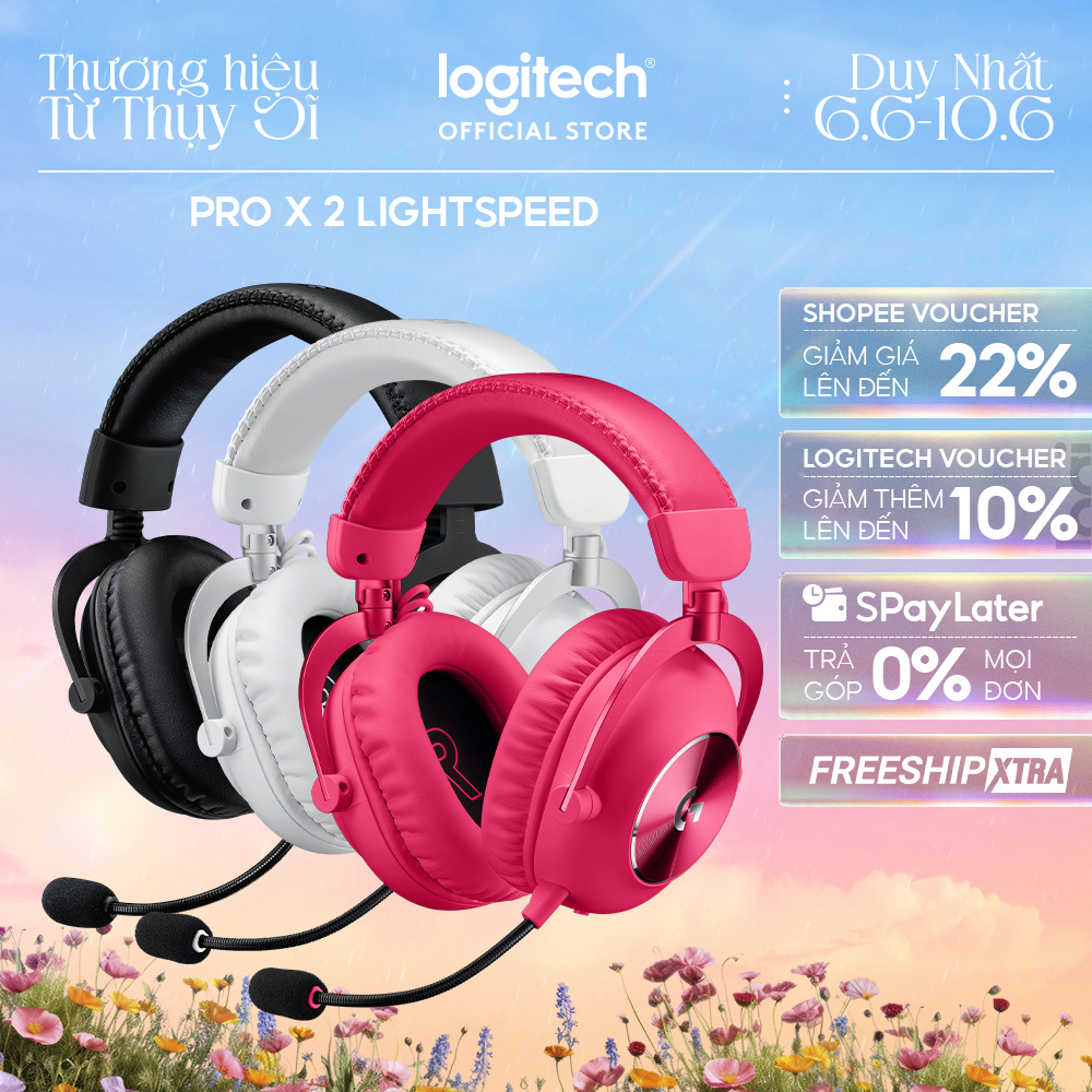 Tai nghe gaming không dây Logitech G Pro X 2 LIGHTSPEED Âm vòm DTS Bluetooth/USB