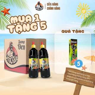 Thùng 12 chai Tương Đen thương hiệu Ông Chà Và 863gr  - Hàng Chính Hãng