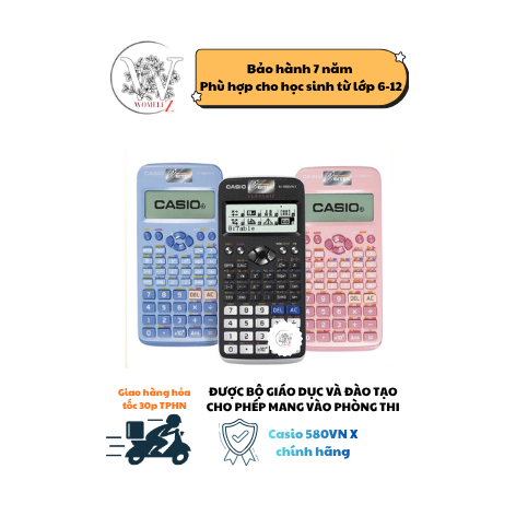 Máy tính CASIO 580VN X CŨ(độ mới 90 - 100%) | 580VN X CHÍNH HÃNG