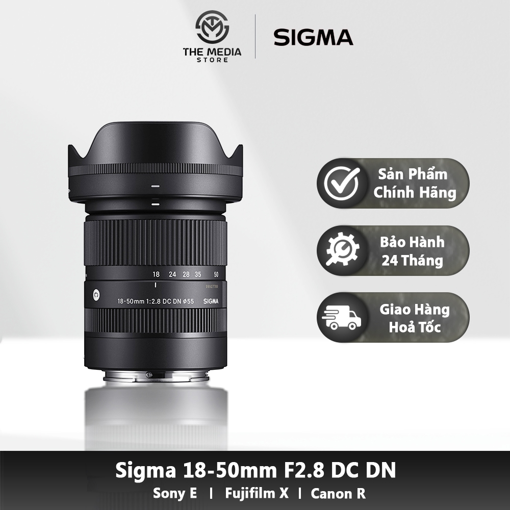 Ống Kính Sigma 18-50mm F2.8 DN DG (for Sony E | Canon RF | Fujifilm X) | Chính Hãng