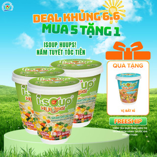 [Combo 3]Súp Nấm Tuyết Tóc Tiên Ăn Liền ISOUP HUUPS! Hũ 10G