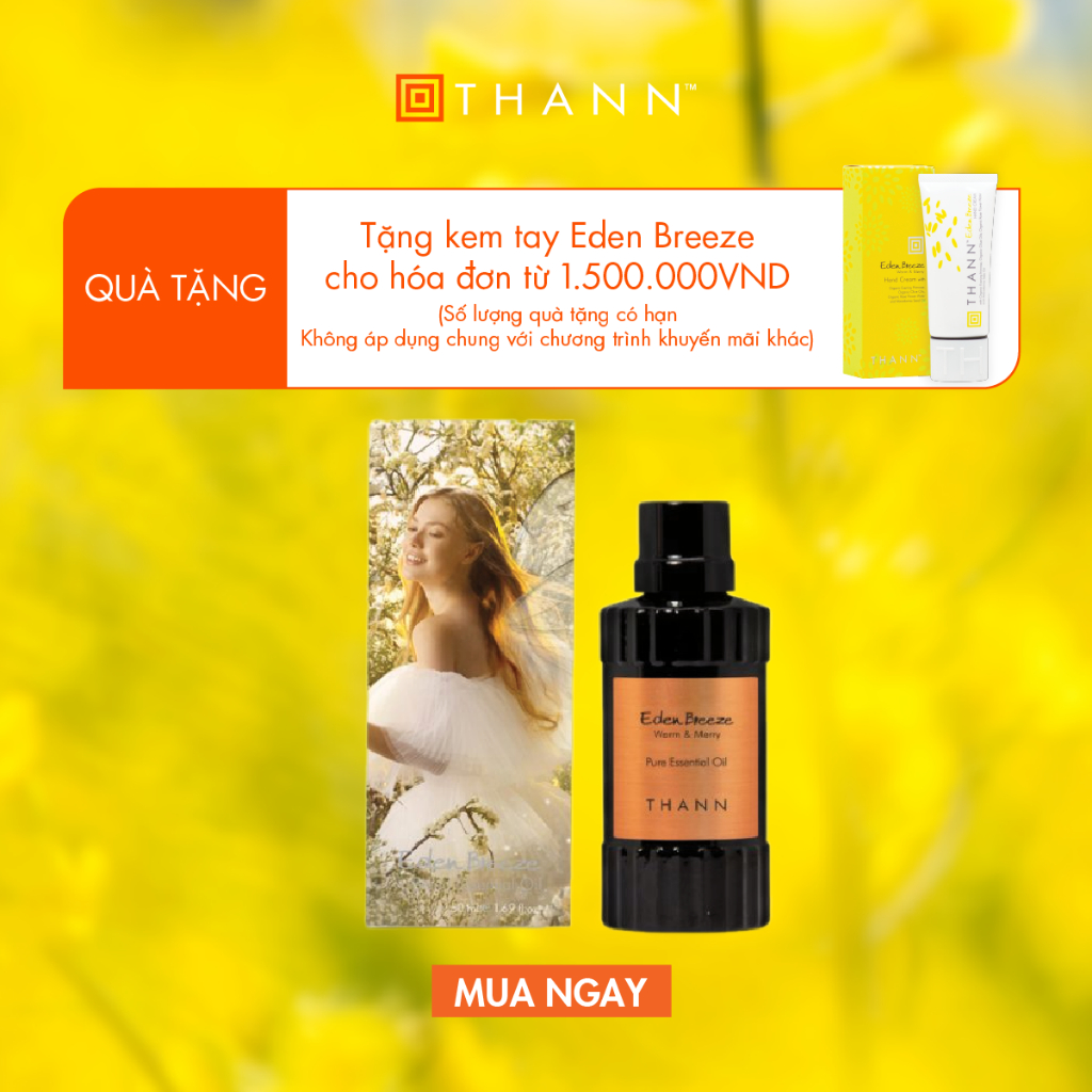 Tinh dầu hương hoa hồng hoa lài THANN Eden Breeze Essential Oil 50ml