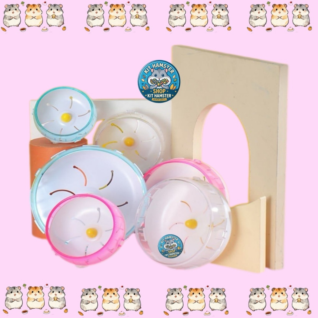Wheel Hamster - Vòng chạy treo lồng cho hamster thiết kiệm diện tích kích thước 12cm, 14cm, 17cm, 21