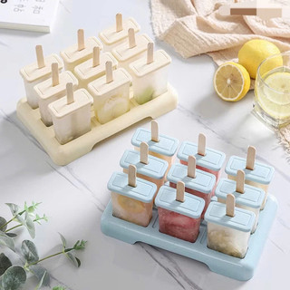 Khay Làm Kem Chữ Nhật 6-9 Ô Tiện Dụng - Có Lắp - Dễ Dùng Tại Nhà - Giải Nhiệt Mùa Hè