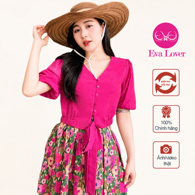 Set Bộ Áo Lụa Mix Chân Váy Hoa Dáng Dài Đi Làm Đi Chơi Nhẹ Nhàng Nữ Tính - Evalover