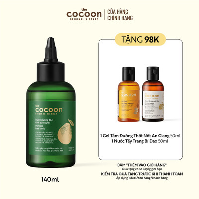 Cải tiến mới - Nước dưỡng tóc tinh dầu bưởi Cocoon ngăn ngừa gãy rụng và hỗ trợ mọc tóc 140ml