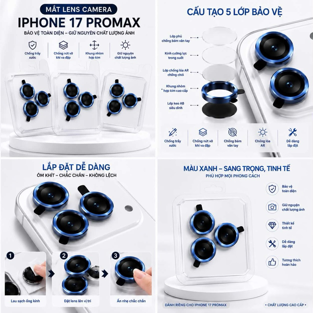 Bộ mắt Len’s bảo vệ camera cho dòng 17PROMAX