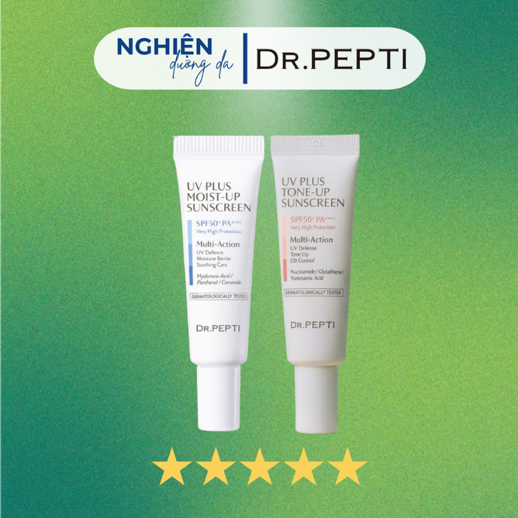 Kem Chống Nắng DR.PEPTI Moist-Up & Tone Up Dưỡng Ẩm, Nâng Tông Da Mini 8ml
