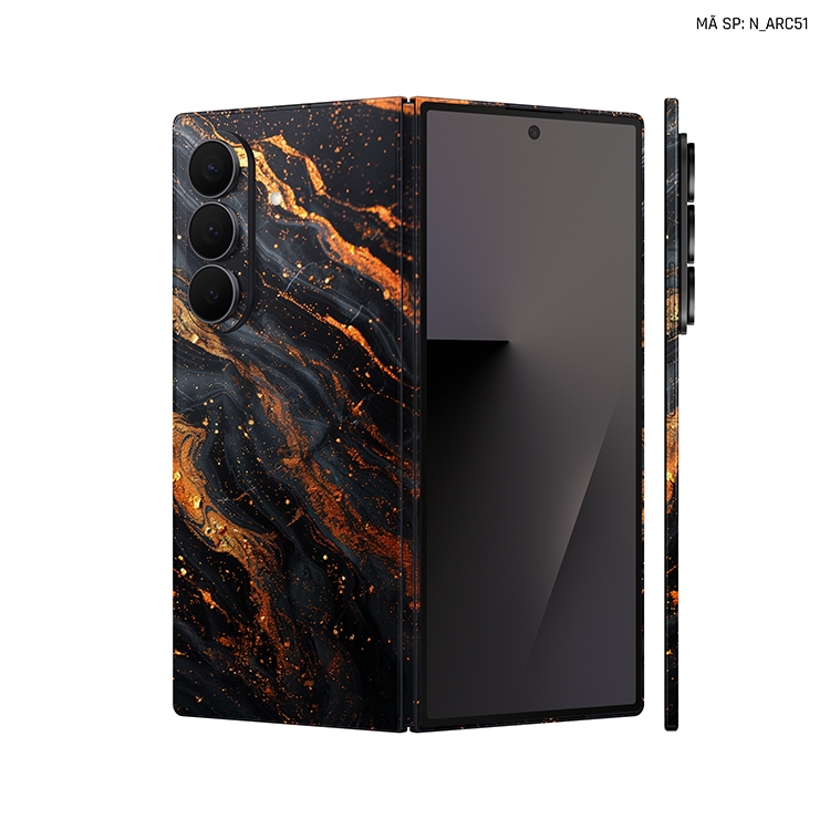 Miếng Dán Skin Samsung Z Fold Series Full Lưng Viền In Hình Vân Đá | Skin Z Fold 7 | Z Fold 6 | Z Fo