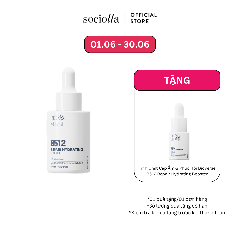 Tinh Chất Cấp Ẩm & Phục Hồi Bioverse B512 Repair Hydrating Booster 30ml