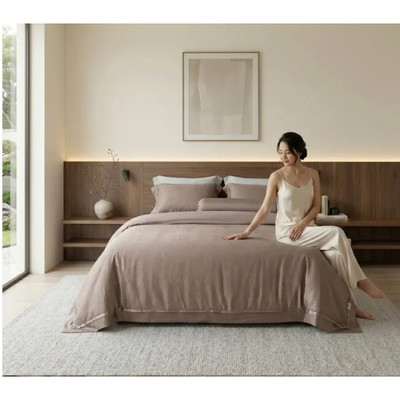 Bộ chăn ga lụa tencel cao cấp Amando Lagom 5CT thoáng khí mềm mại vượt trội