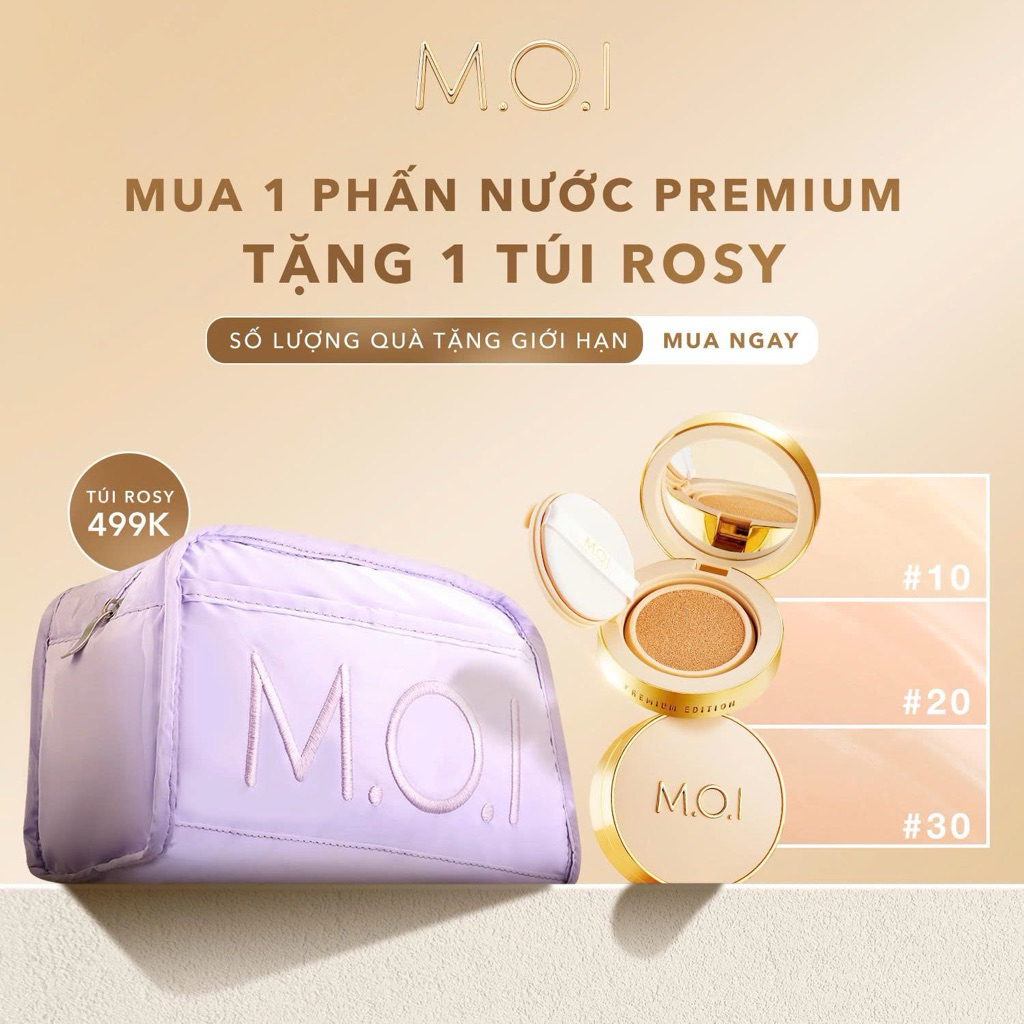 [TẶNG TÚI ROSY] PHẤN NƯỚC PREMIUM CUSHION MOI SPF50+ PA+++ MOI COSMETICS Hồ Ngọc Hà