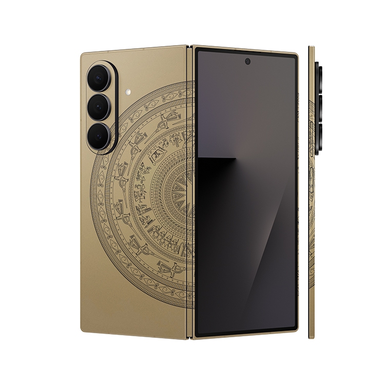 Miếng Dán Skin Samsung Z Fold Series Full Lưng Viền In Hình Trống Đồng | Skin Z Fold 7 | Z Fold 6 | 