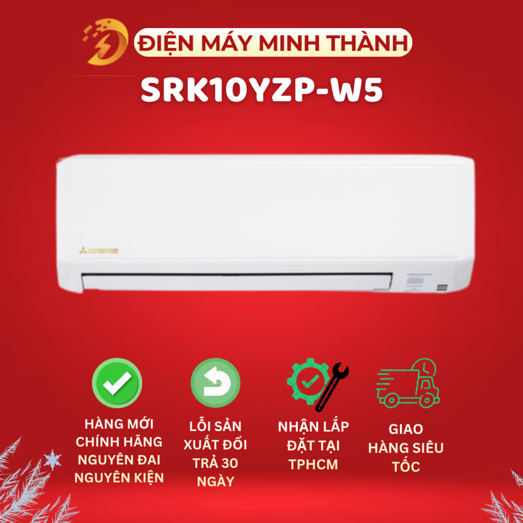 Máy lạnh inverter Mitsubishi Heavy 1Hp SRK10YZP-W5  HÀNG MỚI CHÍNH HÃNG<CHỈ GIÁ MÁY>