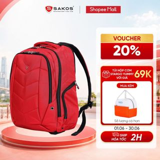 Balo laptop du lịch thời trang cao cấp sakos sonic 15.6 inch