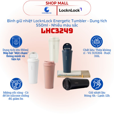 [HỎA TỐC] Bình giữ nhiệt LocknLock LHC3249 - Dung tích 550ml - Nhiều màu sắc - Hàng chính hãng