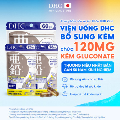 Viên uống DHC Kẽm Zinc (100 Ngày) - Thực phẩm bảo vệ sức khoẻ DHC ZinC