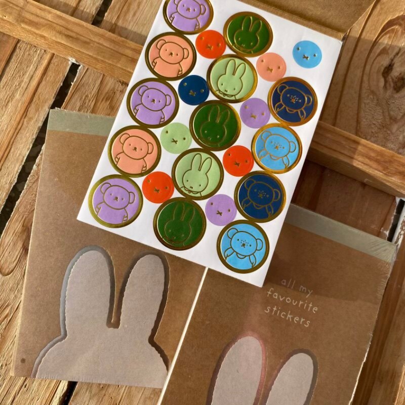 Sticker Book Miffy Thỏ Dễ Thương Sổ Dán Hình Trang Trí Sáng Tạo Cho Bé & Dân Văn Phòng