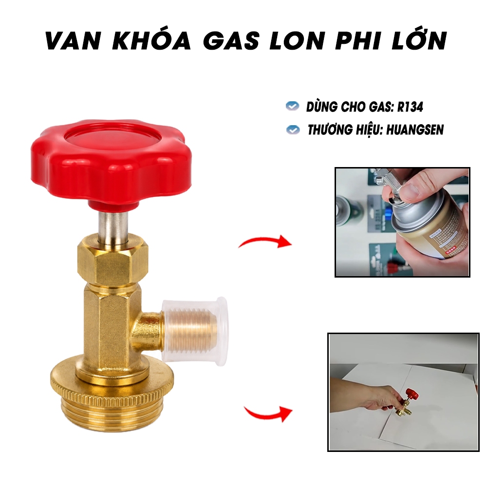 Van Gas Lon R134A Khóa Mở Nhanh Kín Khít Dễ Thao Tác Bền Bỉ Tiện Dụng