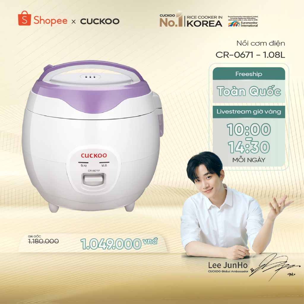 Nồi cơm điện Cuckoo 1 lít CR-0671 - Hàng chính hãng | BigBuy360 - bigbuy360.vn