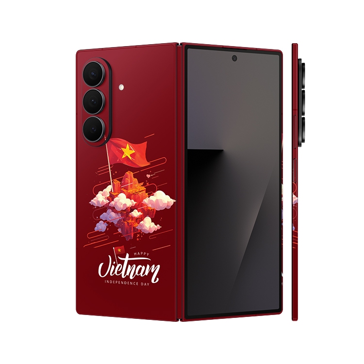 Miếng Dán Skin Samsung Z Fold Series Full Lưng Viền In Hình Việt Nam | Skin Z Fold 7 | Z Fold 6 | Z 
