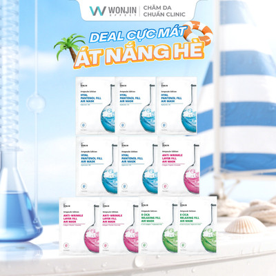 [PHIÊN BẢN NÂNG CẤP] Combo 10 Mặt Nạ MIX DR WonJin Ampoule Edition Fill Air 27g x10(KHÔNG HỘP)[KOL] [AP]