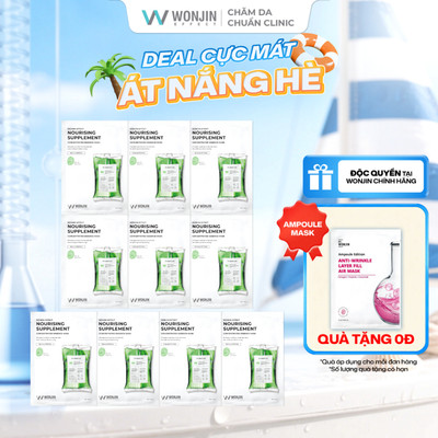 [Tặng 1 WonJin Ampoule] HỘP 10 Mặt Nạ WonJin Effect Nourishing Supplement Concentrate Esence Mask 30g/Miếng[EF]