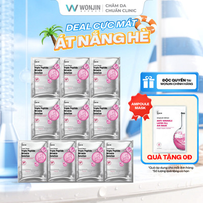 [Tặng 1 WonJin Ampoule] Combo 10 Mặt nạ phục hồi cấp tốc nâng cơ, giảm nhăn cho da DR. WONJIN INSTANT REPAIR TRIPLE [IN]