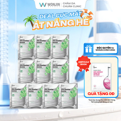 [Tặng 1 WonJin Ampoule] Combo 10 Mặt nạ Phục Hồi Cấp Tốc DR. WONJIN INSTANT REPAIR CICA [IN]