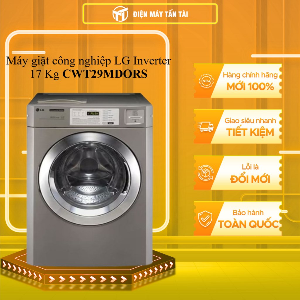(HCM) - CWT29MDORS - Máy giặt công nghiệp LG Inverter 17 Kg CWT29MDORS