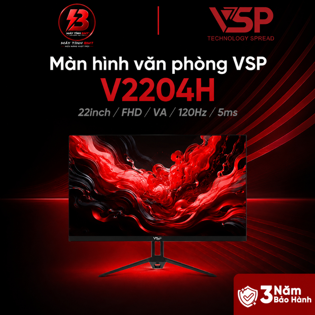 Màn hình văn phòng VSP V2204H 22inch VA FHD 120Hz 5ms | Chính Hãng | Bảo hành 36 tháng