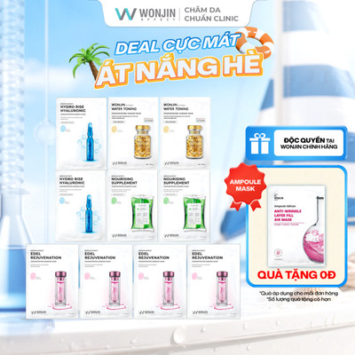 [25.8 - Tặng 1 WonJin Ampoule] Combo 10 Mặt Nạ  MIX Chăm Sóc Da Chuẩn CLINIC  WonJin Effect 30g x10 [B1] [EF]