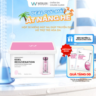 [25.8 - Tặng 2 WonJin Ampoule] Hộp 30 Mặt Nạ Giúp Giúp Truyền Dịch Hỗ Trợ Trẻ Hóa Da Mỗi Ngày WonJin Effect 350g