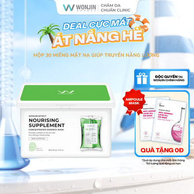 [25.8 - Tặng 2 WonJin Ampoule] Hộp 30 Mặt Nạ Phục Hồi Da Wonjin Effect Nourishing Supplement Concetrated Essence Mask