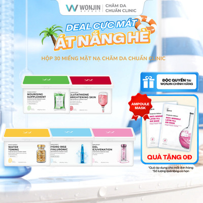 [25.8 - Tặng 2 WonJin Ampoule] Hộp 30 Mặt Nạ Chăm Da Chuẩn CLINIC WonJin Effect Mask 350g